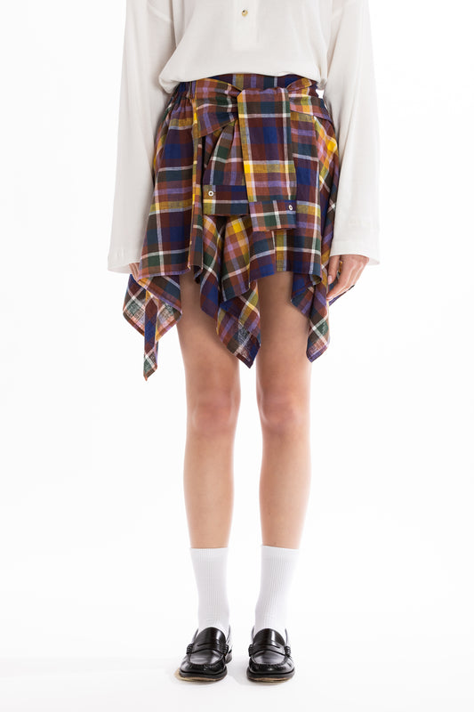 Vale – Gonna Camicia Check Multicolor