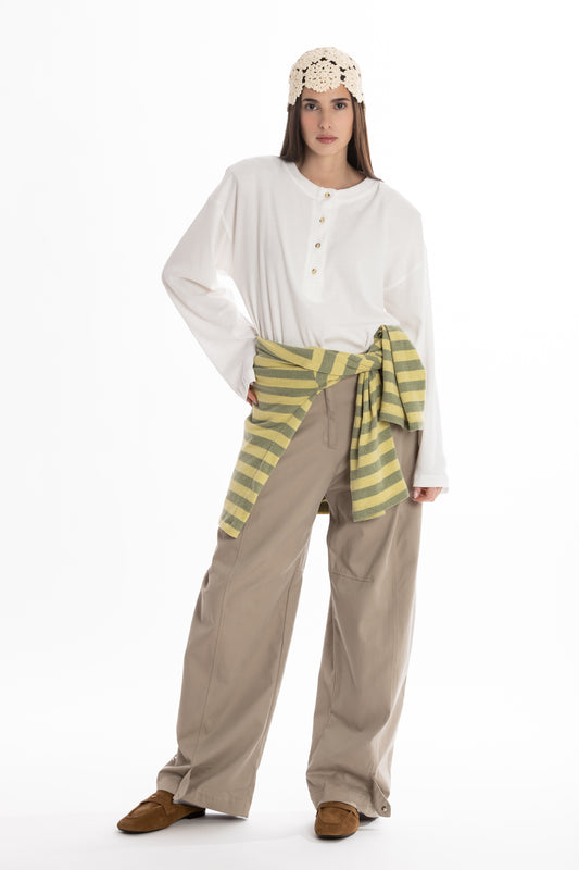 Olimpia – Pantalone Balloon Taupe