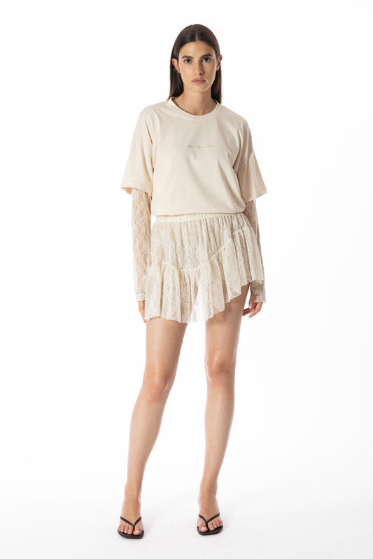 Croisette – Gonna Asimmetrica In Pizzo Burro