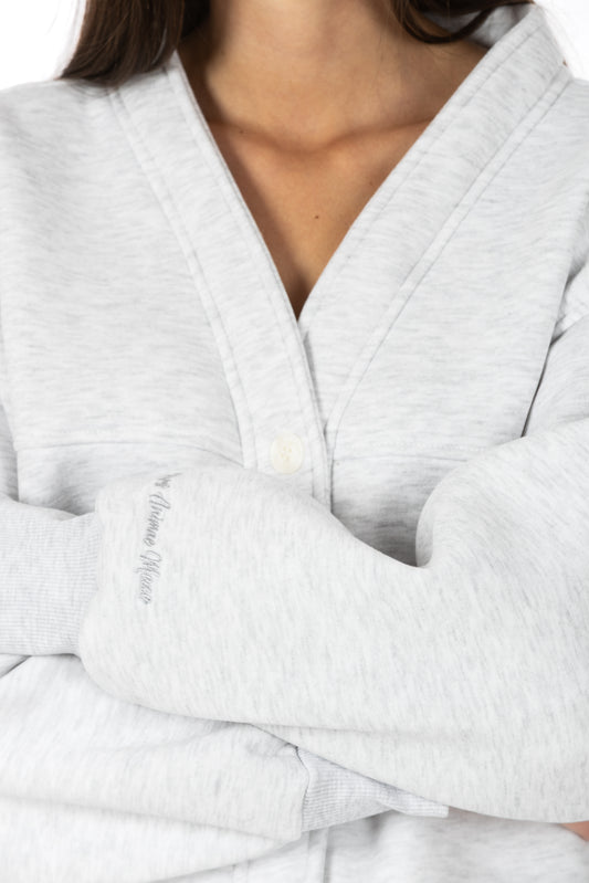 Muse – Felpa Cardigan Grigio Melange