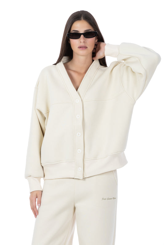 Muse – Felpa Cardigan Burro