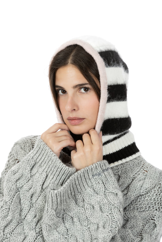 Balaclava – Rigato Bianco/Nero/Rosa