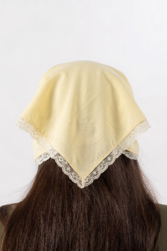 Grace – Bandana in Cotone con Pizzo Giallo