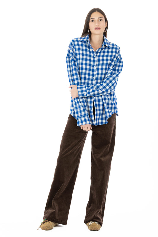 Clara – Camicia Strutturata Royal Blue