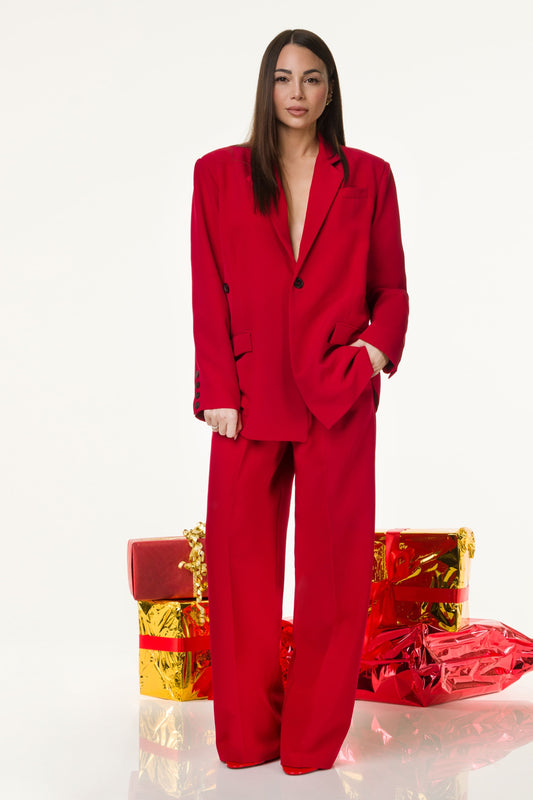 Completo Blazer e Pantalone Rosso