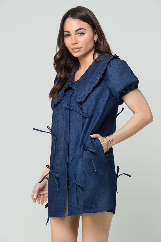 Rodeo – Abito in Denim con Fiocchi