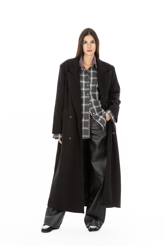 Lea – Cappotto in Lana Nero