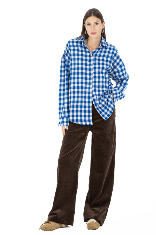 Mara – Pantalone in Velluto Cioccolato