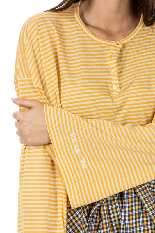 Nacrè – Polo a Righe Gialla