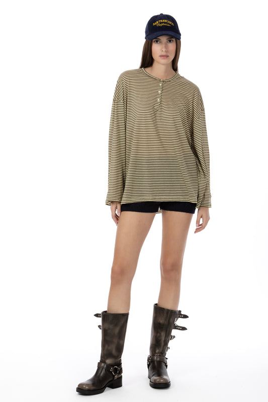 Nacrè – Polo a Righe Pistacchio