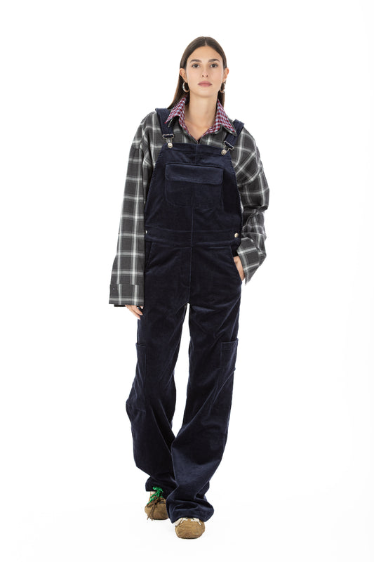 Noemi – Salopette in Velluto Blu