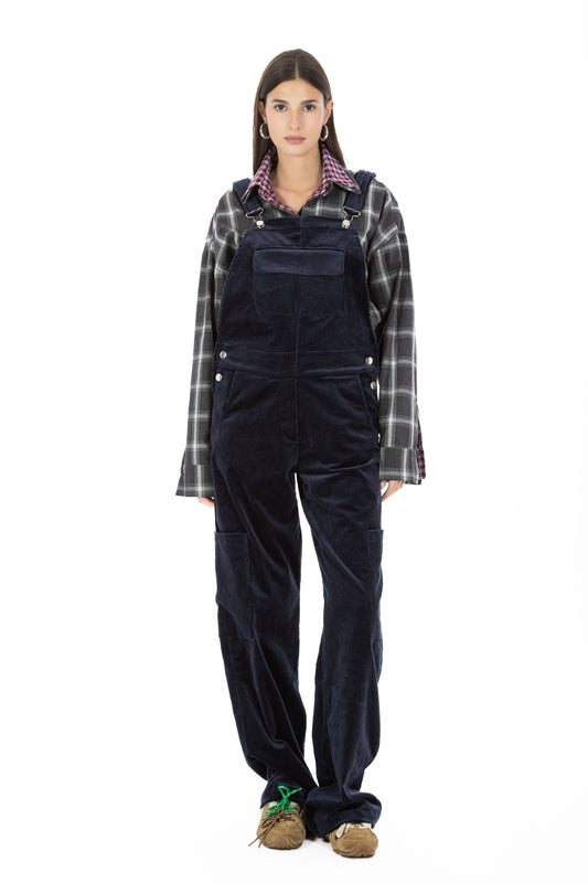 Noemi – Salopette in Velluto Blu