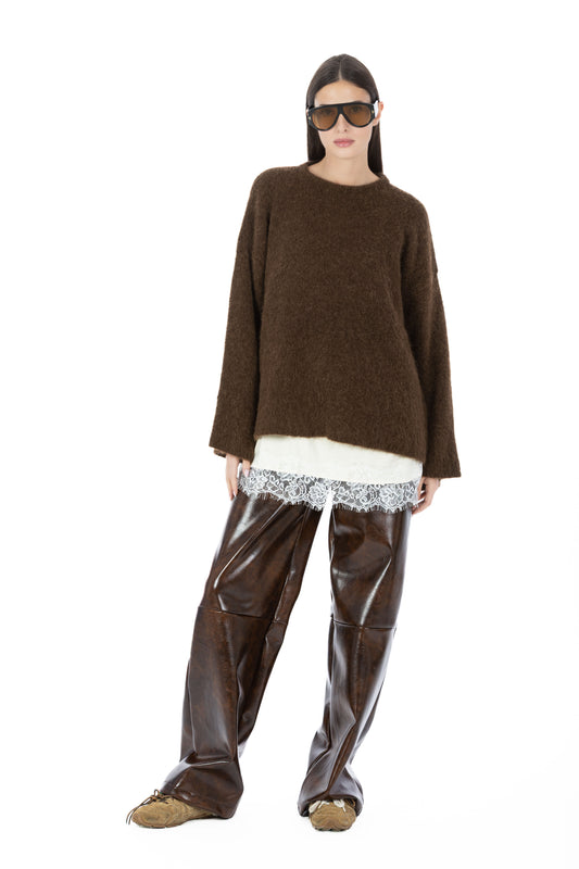 Nuvée - Maglia Trapezio Cioccolato