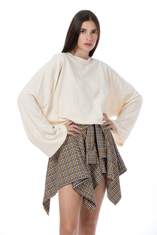 Nacre – Maglia Oversize Maniche Ampie Crema