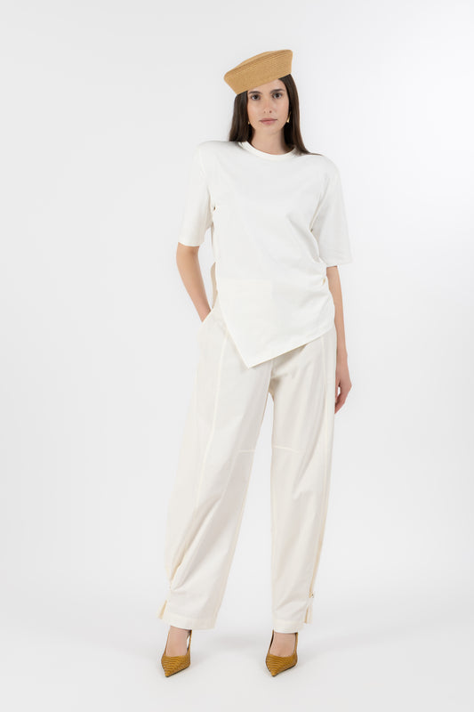 Olimpia – Pantalone Balloon Bianco