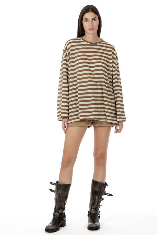 Wool Nacrè – Maglia Oversize Cammello