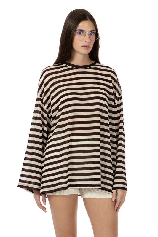 Wool Nacrè – Maglia Oversize Cioccolato