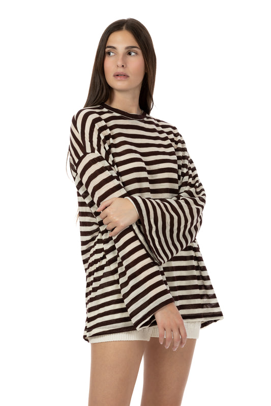 Wool Nacrè – Maglia Oversize Cioccolato