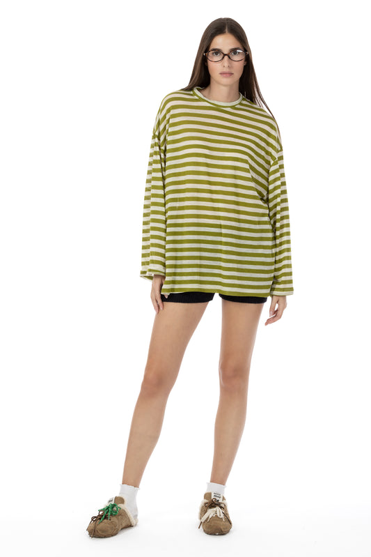 Wool Nacrè – Maglia Oversize Pistacchio