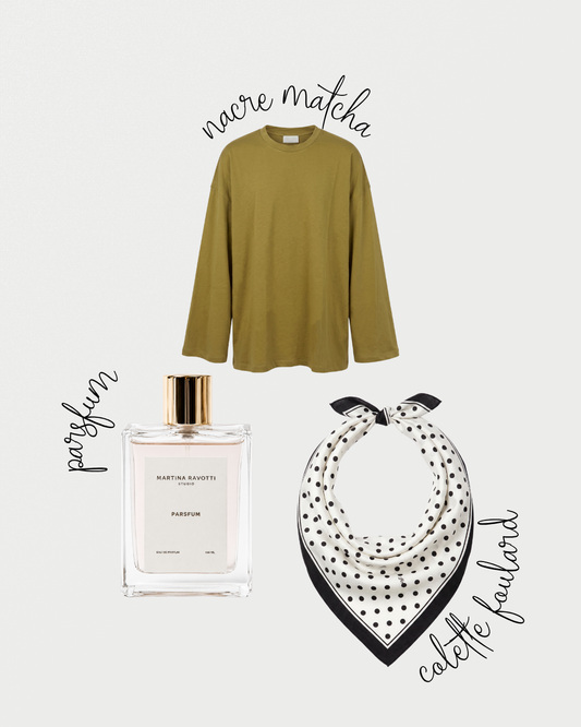 PARSFUM + Colette Foulard + Nacre Matcha