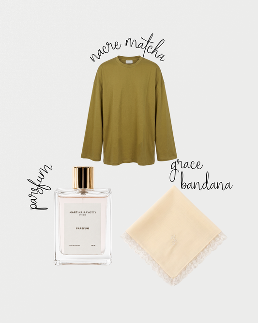 PARSFUM + Grace Bandana Giallo + Nacre Matcha