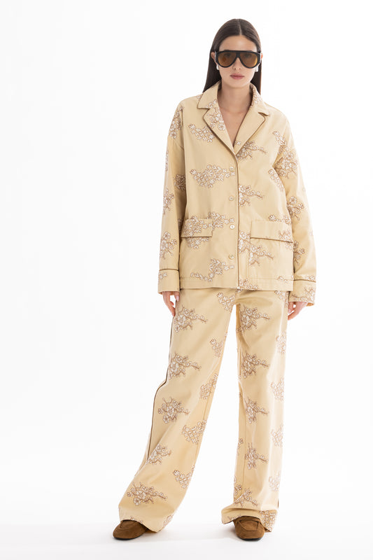 Alix – Coordinato Ricamato Burro