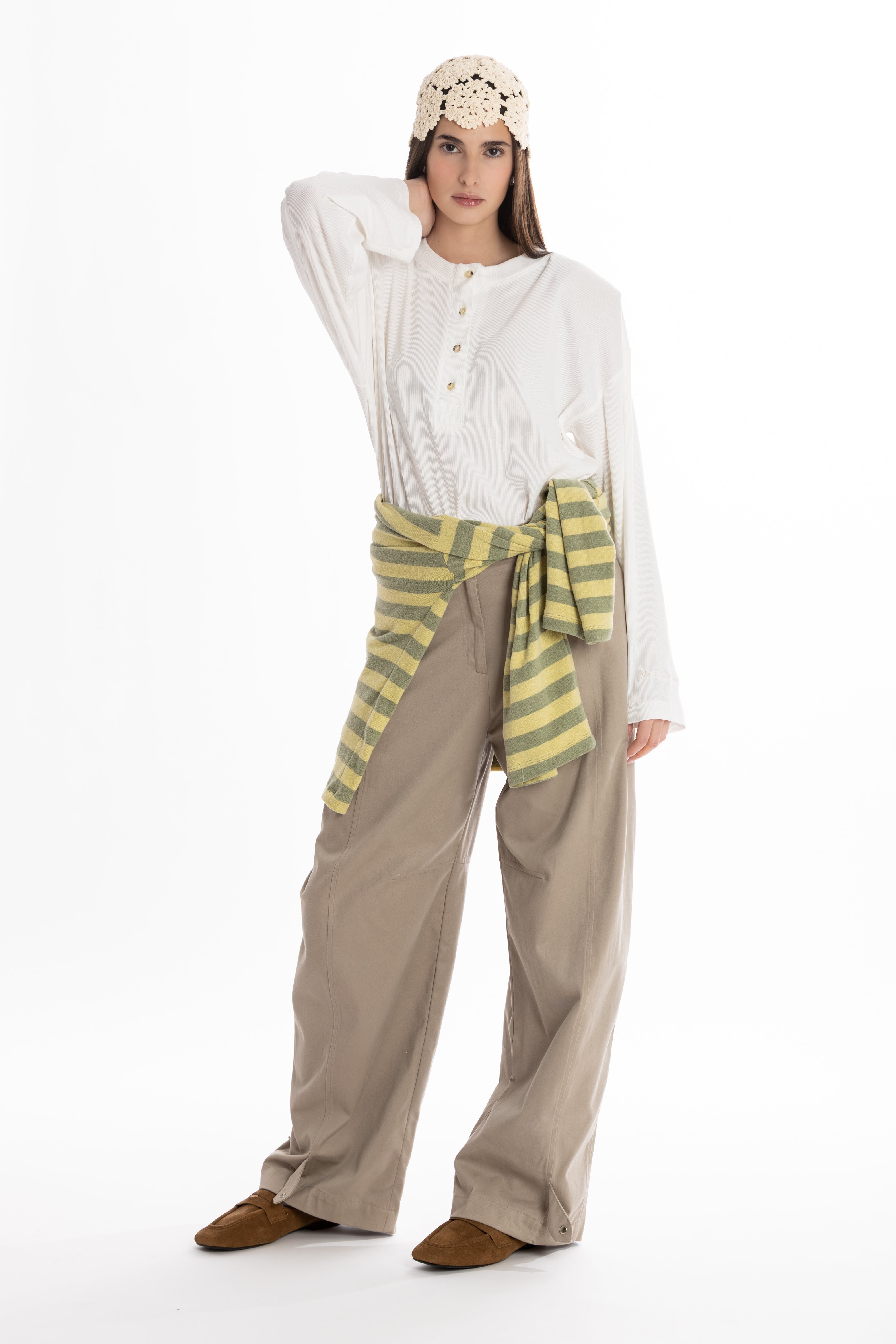 Olimpia – Pantalone Balloon Taupe | Martina Ravotti Studio