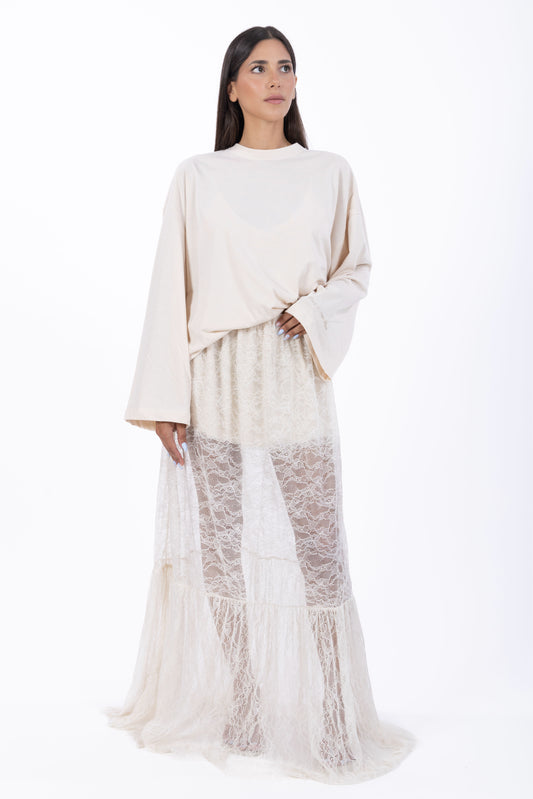 Juliette – Gonna Lunga Balza Pizzo Burro