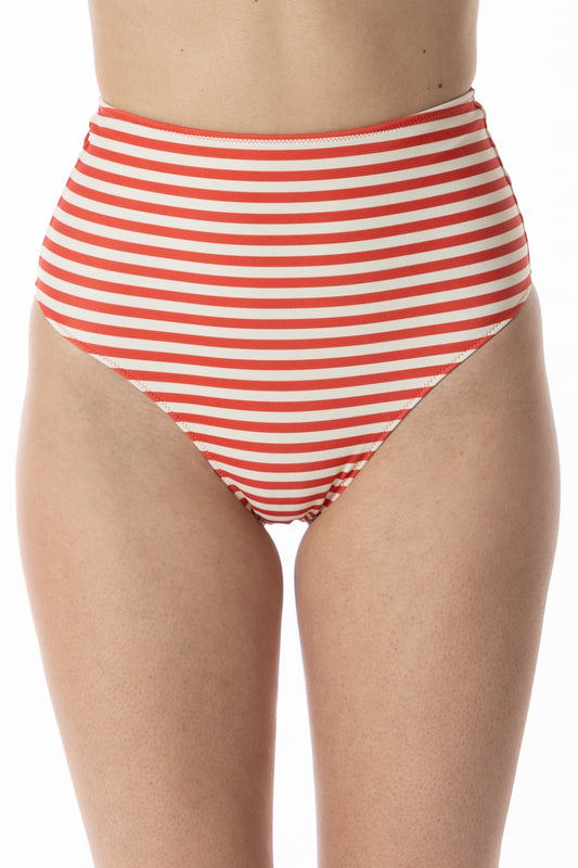 Clio – Slip Bikini Vita Alta Stripes