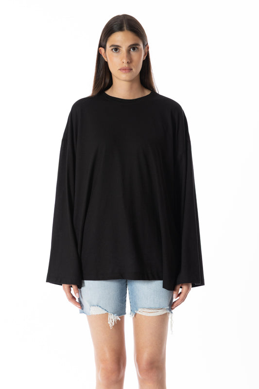 Nacre – Maglia Oversize Maniche Ampie Nera
