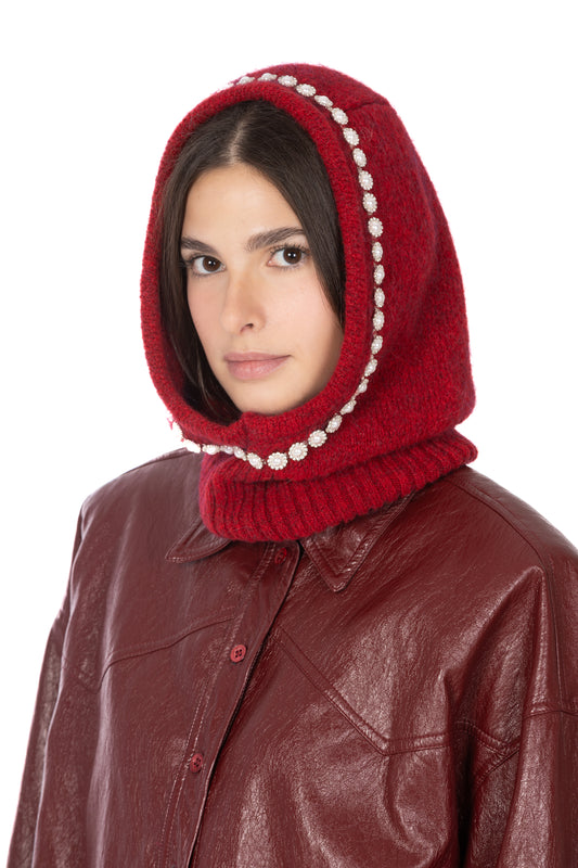 Balaclava – Bordeaux con Perline