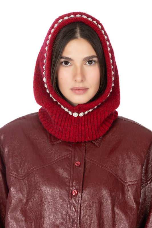 Balaclava – Bordeaux con Perline