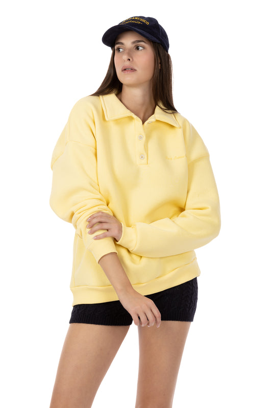 Tessa – Felpa Polo Giallo