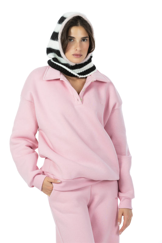Tessa – Felpa Polo Rosa