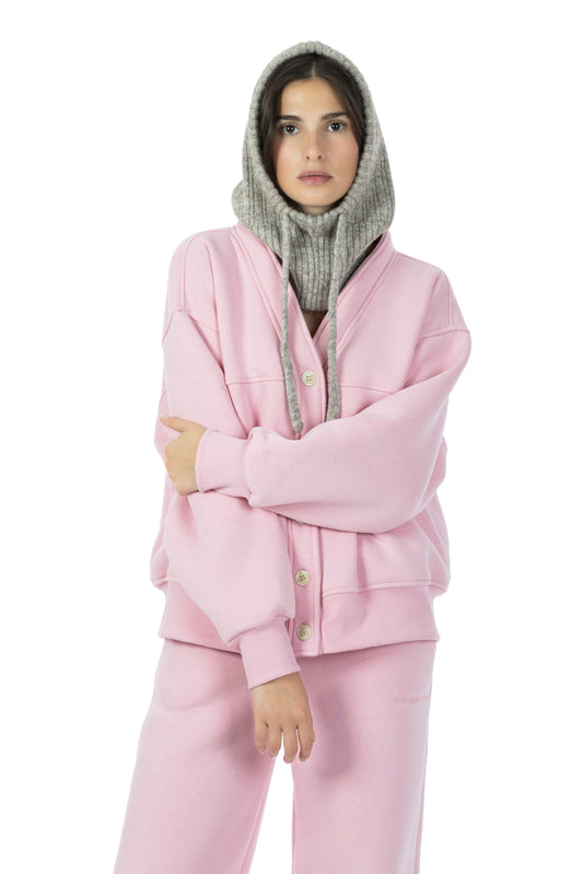 Muse – Felpa Cardigan Rosa