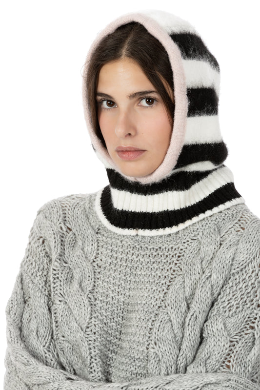 Balaclava – Rigato Bianco/Nero/Rosa
