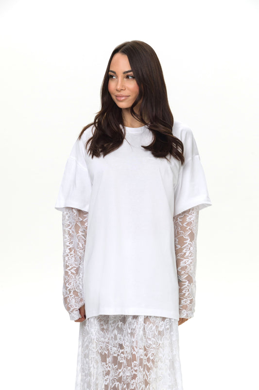 T-shirt Lace Bianca