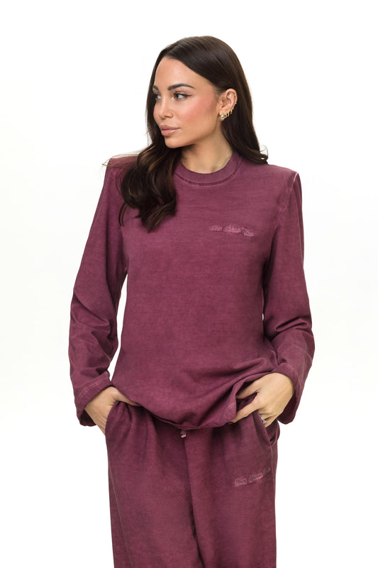 T-shirt Oversize Fade Bordeaux