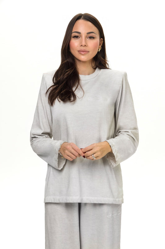 T-shirt Oversize Fade Light Grey