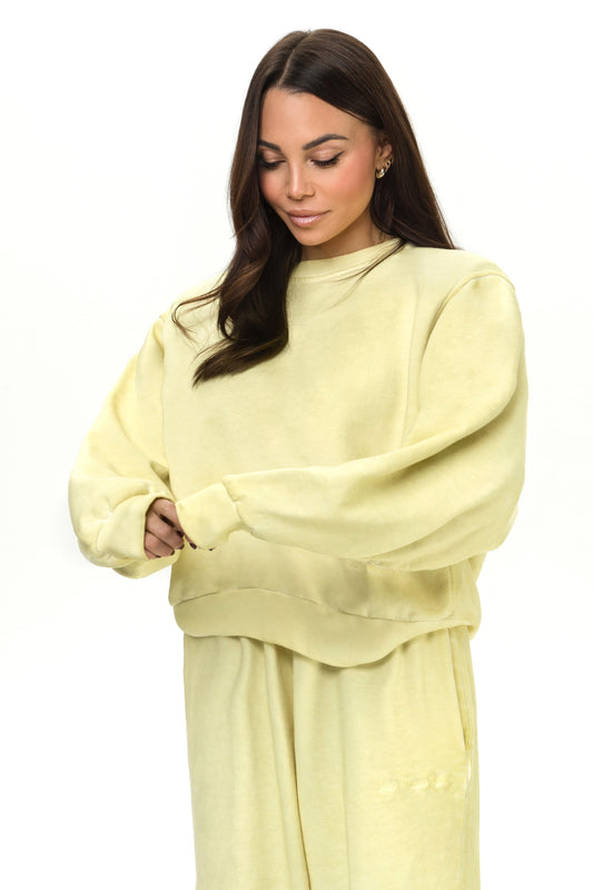 Felpa Oversize Fade Lemon
