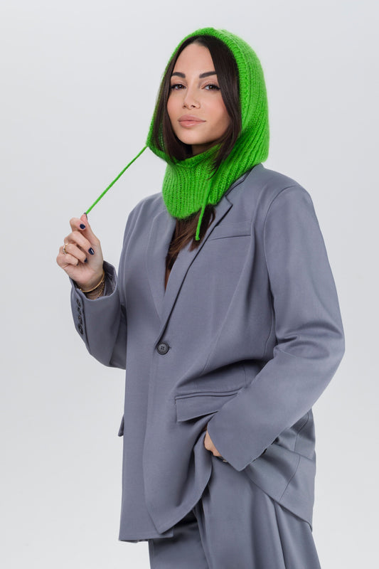 Balaclava Lana e Mohair Verde Mela