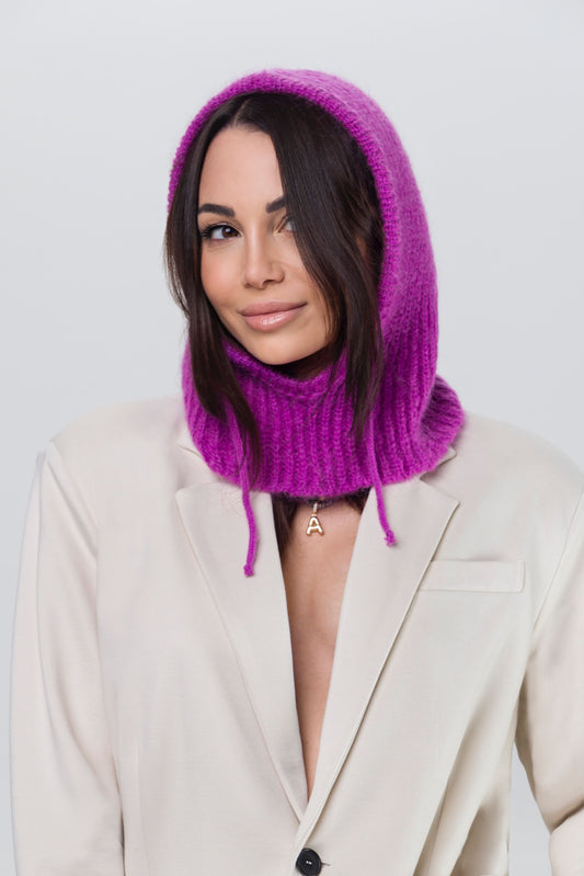 Balaclava Lana e Mohair Magenta