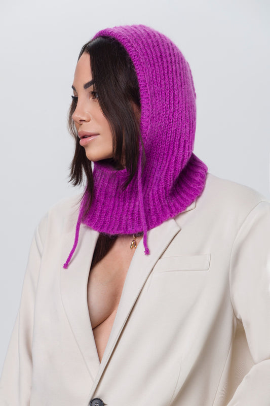 Balaclava Lana e Mohair Magenta