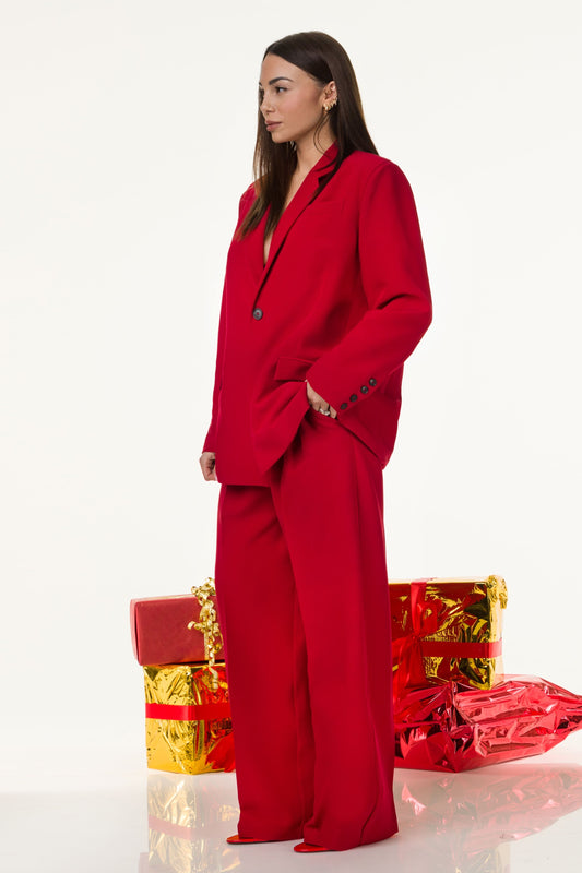 Completo Blazer e Pantalone Rosso