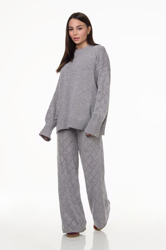 Coordinato Girocollo e Pantaloni Grigio