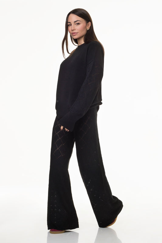 Coordinato Girocollo e Pantaloni Nero