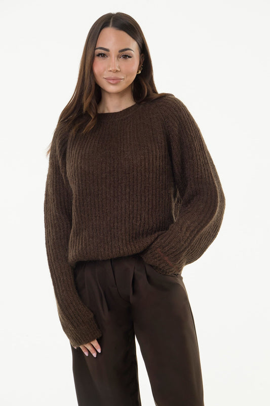 Maglia Mohair Marrone