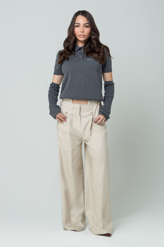 Era – Pantaloni Sartoriali in Lino Sabbia