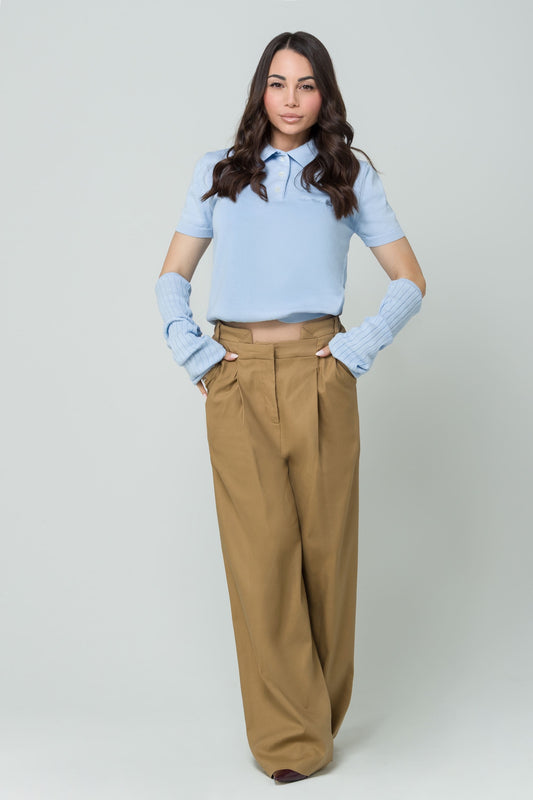 Era – Pantaloni Sartoriali in Lino Caramello