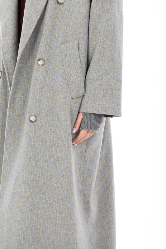 Louis – Cappotto Lana Gessato Grigio